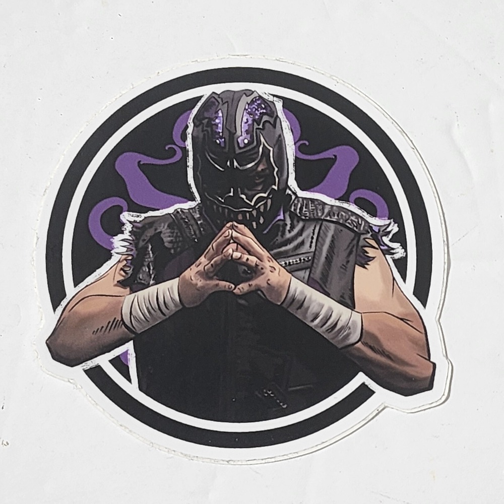 Pro Wrestling Crate AEW Evil Uno Sticker Decal Round 3.5" New